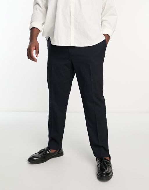 River Island Big & Tall - Nette broek met slim-fit in marineblauw