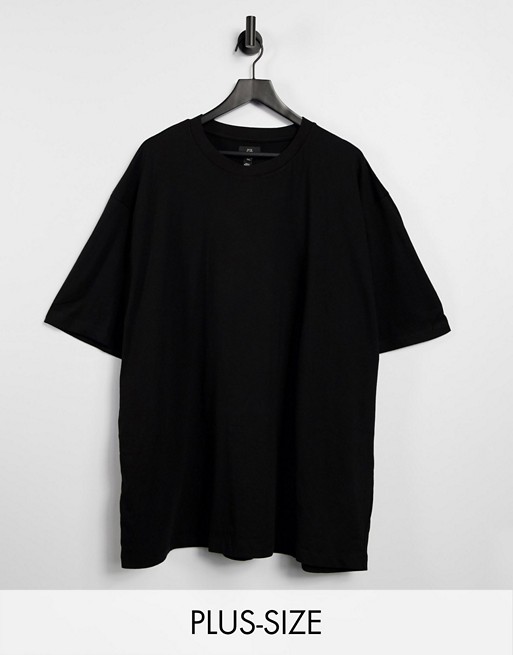 River Island Big & Tall oversized t-shirt in black