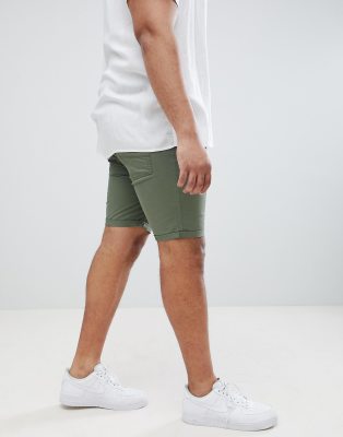 skinny khaki shorts