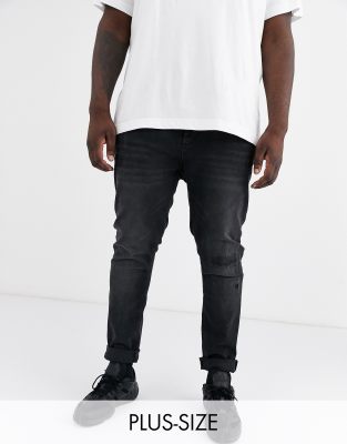 big and tall black skinny jeans