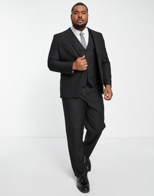 black suit for big guys