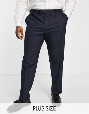 River Island Big & Tall skinny suit trousers in navy
