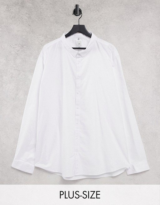 River Island Big & Tall slim oxford shirt in white