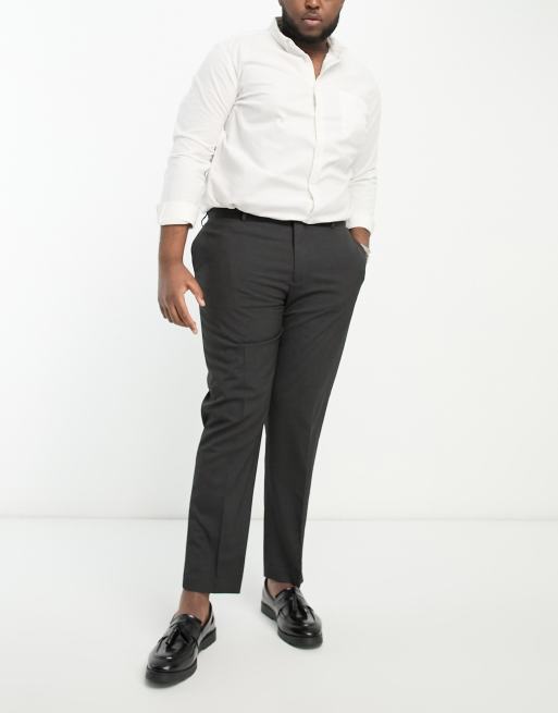 River Island Big & Tall smart slim pants in dark grey, 2 of 4