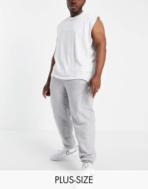 River Island Big & Tall – Szare joggersy o dopasowanym kroju z napisem