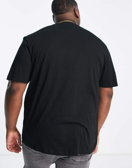River Island - Big & Tall - T-shirt met vierkante 'Techno'-print in zwart, 2 van 4