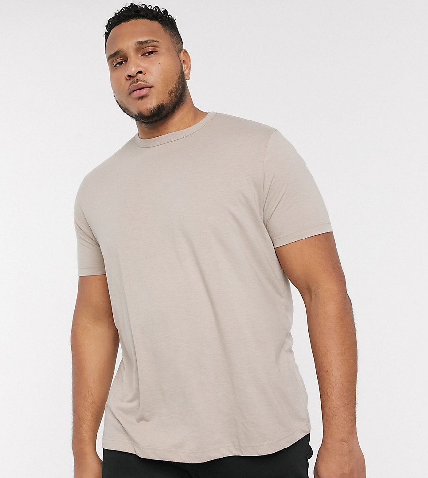 River Island Big & Tall - T-shirt slim color pietra