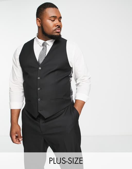 River Island Big & Tall - Veston de costume ajusté - Noir