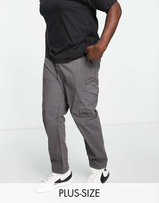 River Island Big & Tall washed cargo pants in grey