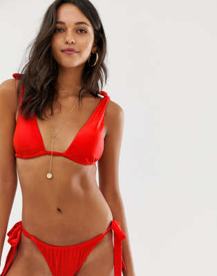 red tie bikini