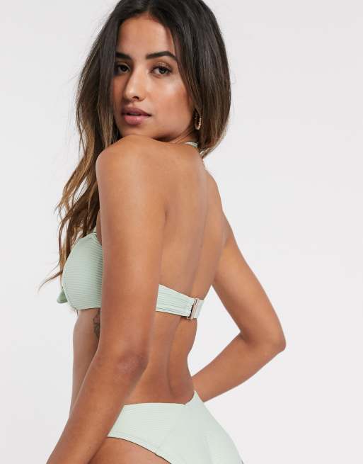 River Island - Bikinitop in saliegroen, 2 van 4