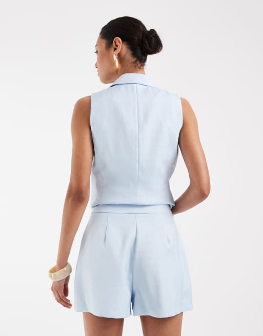 River Island – Blå, figursydda shorts , 5 av 5