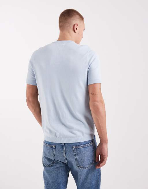 River Island - Blå strikket T-shirt, 5 af 5