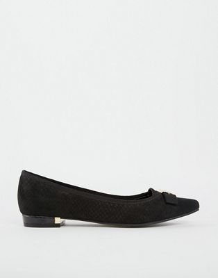 river island flat black shoes