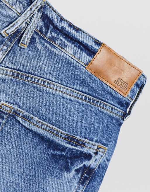 River Island - Blair - Jeans met rechte pijpen in middenblauw, 3 van 4