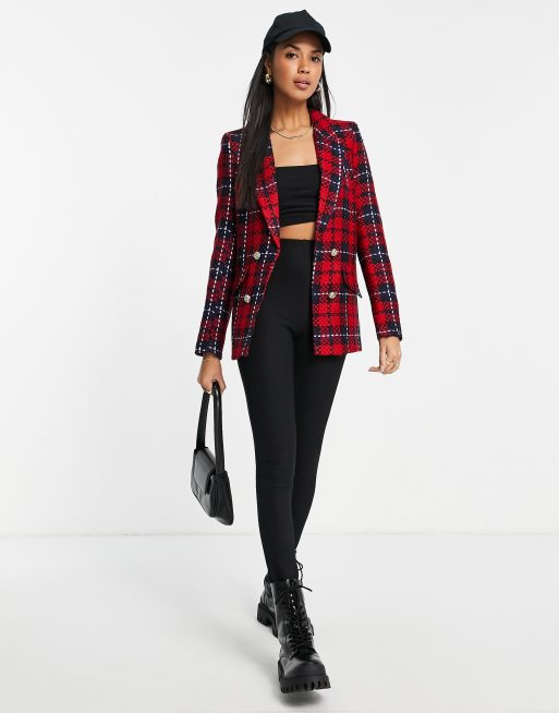 Blazer rouge hot sale