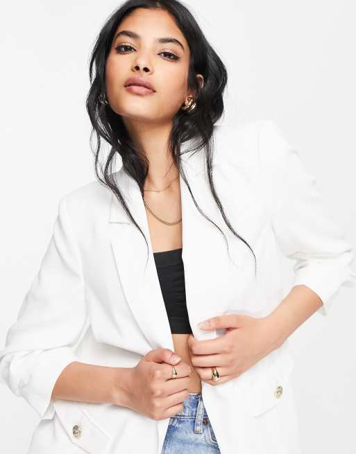 River island sales white blazer