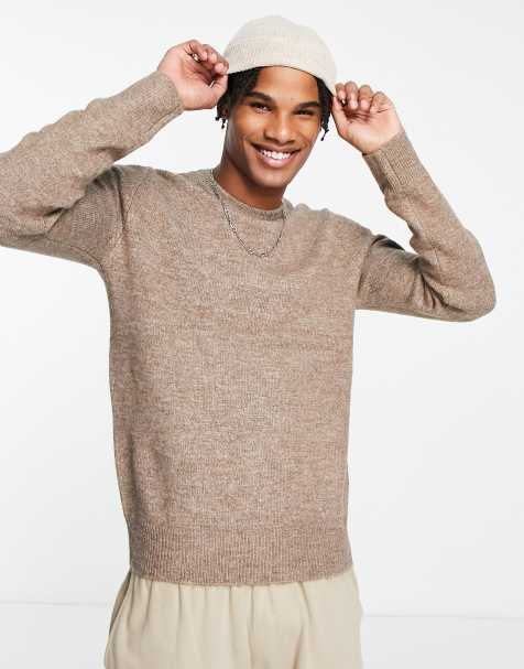 River Island - Blød trøje med rund hals i beige - view 1
