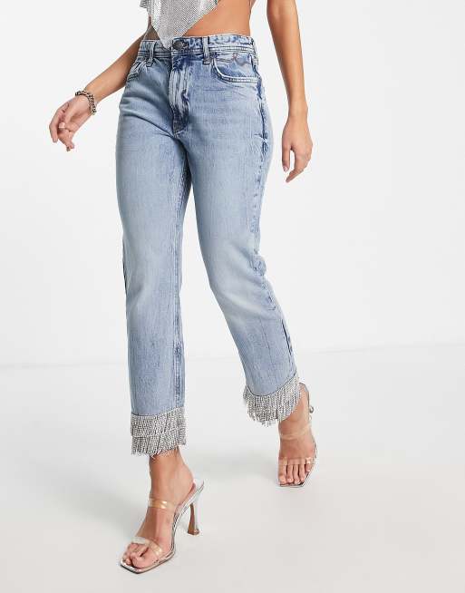 Cotton On stretch bootleg jean in blue