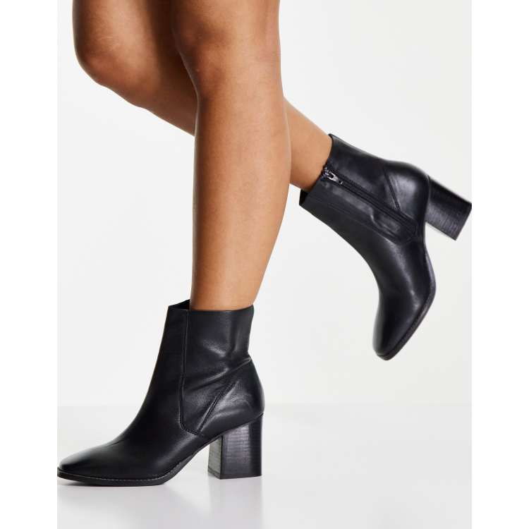 Black block heel clearance boots