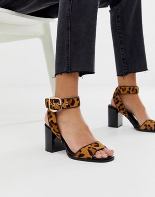 River Island block heeled sandals with 