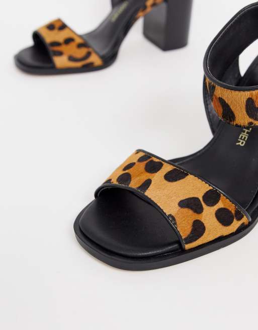 Leopard print sandals hot sale river island