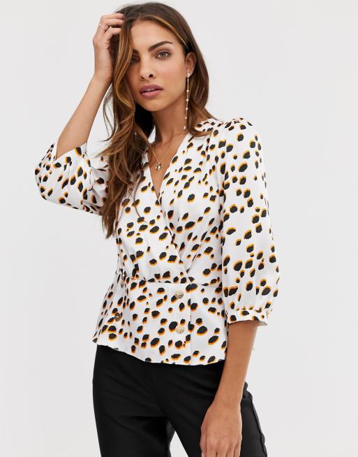 Pull Femme River Island Taille 8 – Imprimé Multicolore, Col Rond, Occasion Très Bon état