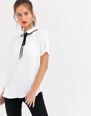 white blouse with peter pan collar