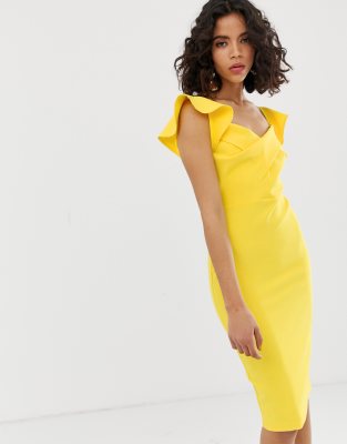 yellow bodycon