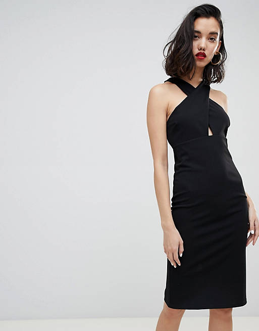 Fashion Dresses Halter Dresses River Island Halter Dress black elegant 