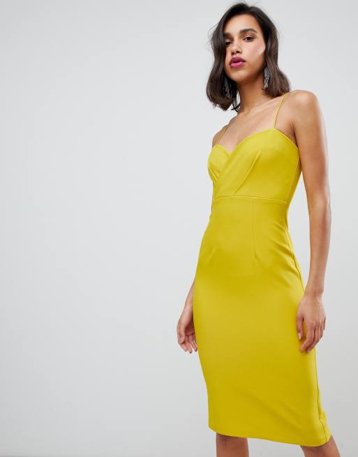 In river chartreuse dress bodycon midi island laura canada