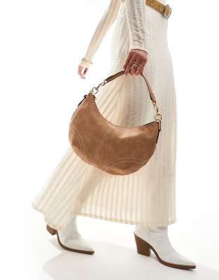 River Island - Boho-Schultertasche in Braun-Brown