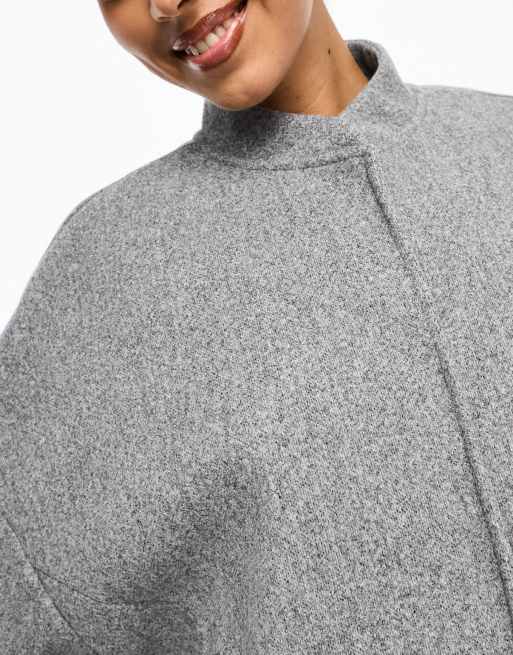 River Island - Bomber grigio in lana sintetica, 2 di 4