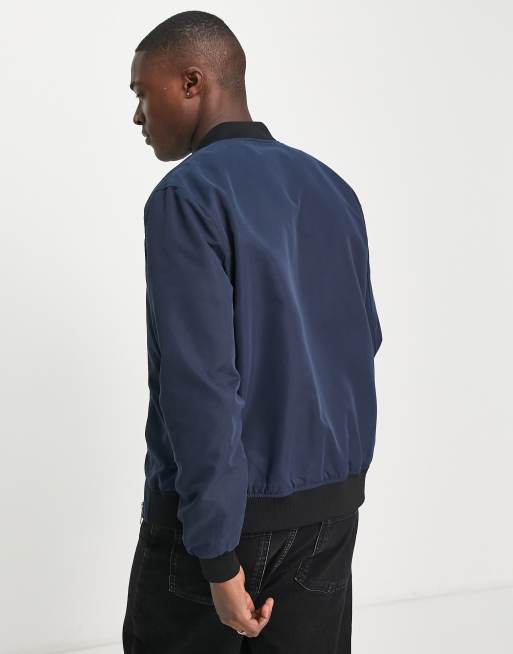 River Island bomber jacket in navy