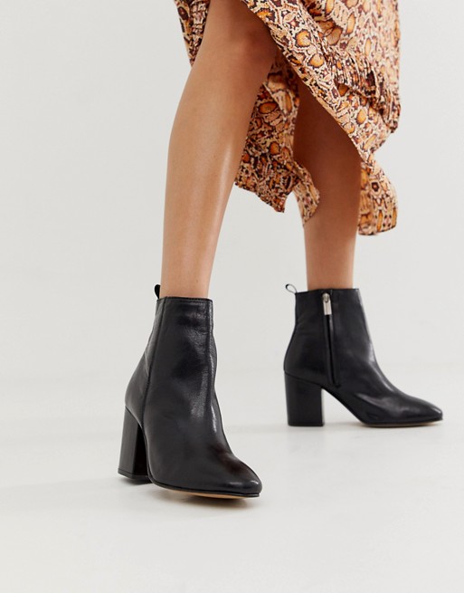 River Island boots with square toe in black