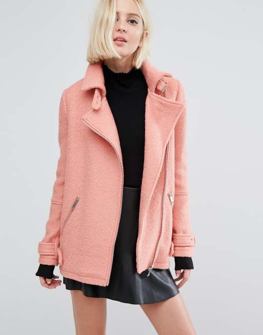 Pink aviator outlet coat