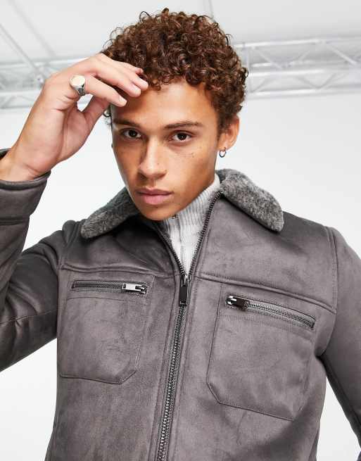 Grey borg jacket on sale mens