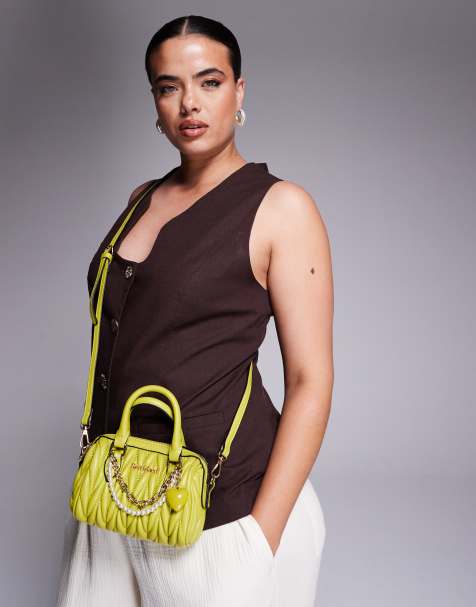 River Island - Borsa piccola arricciata verde lime - view 1