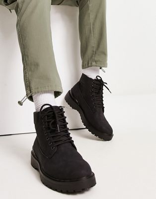 River Island chunky boots in black - ASOS Price Checker