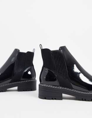 bottines chelsea vernies