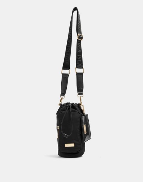 Mario Valentino Unisex Faux Fur Street Style Plain Crossbody Bag