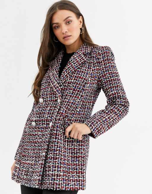 River island boucle hot sale coat