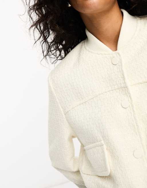 River island cream deals boucle jacket