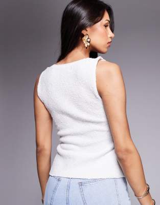 RIVER ISLAND BOUCLE TANK TOP 