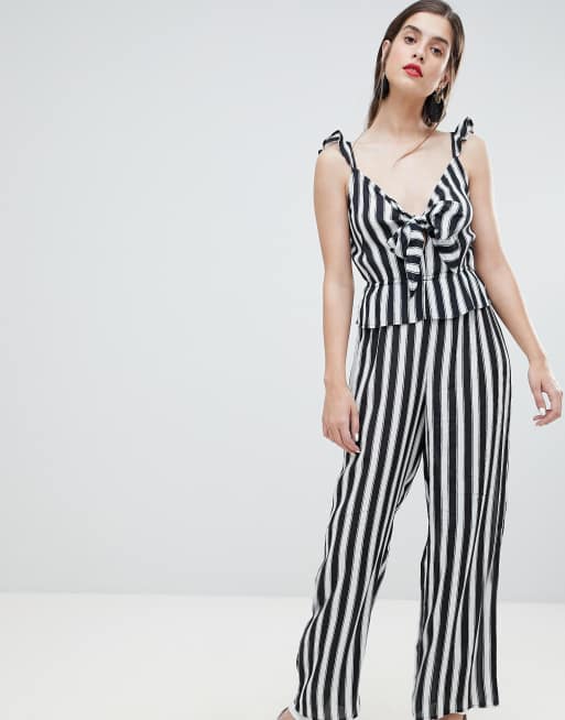 River island stripe store jumpsuit