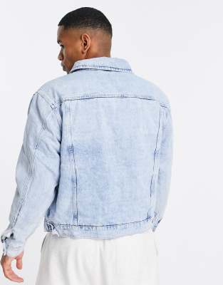 fuzzy lined denim jacket