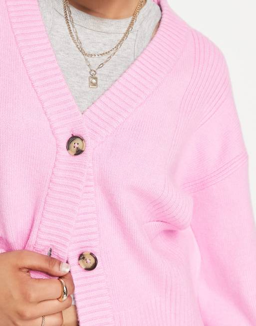 Topshop horn button outlet crop cardigan