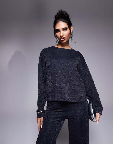 River Island boxy tee in navy - part of a set - view 1