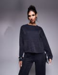 [River Island] River Island boxy tee in navy (part of a set) M NAVY
