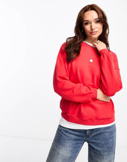 River island red sweatshirt best sale